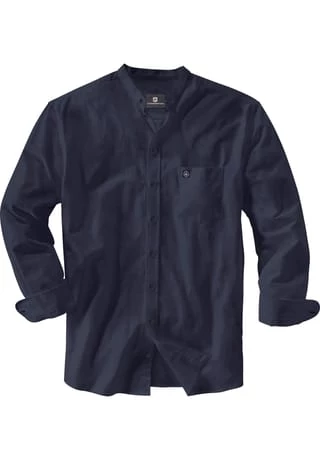 JAN VANDERSTORM Stehkragenhemd KALLU Dunkelblau – Bild 5