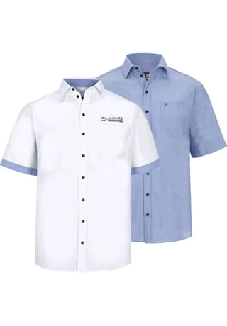 JAN VANDERSTORM Doppelpack Hemd EVIN Blau