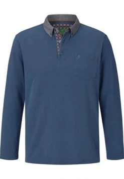 Charles Colby Langarm-Poloshirt DUKE BRENNAN Blau